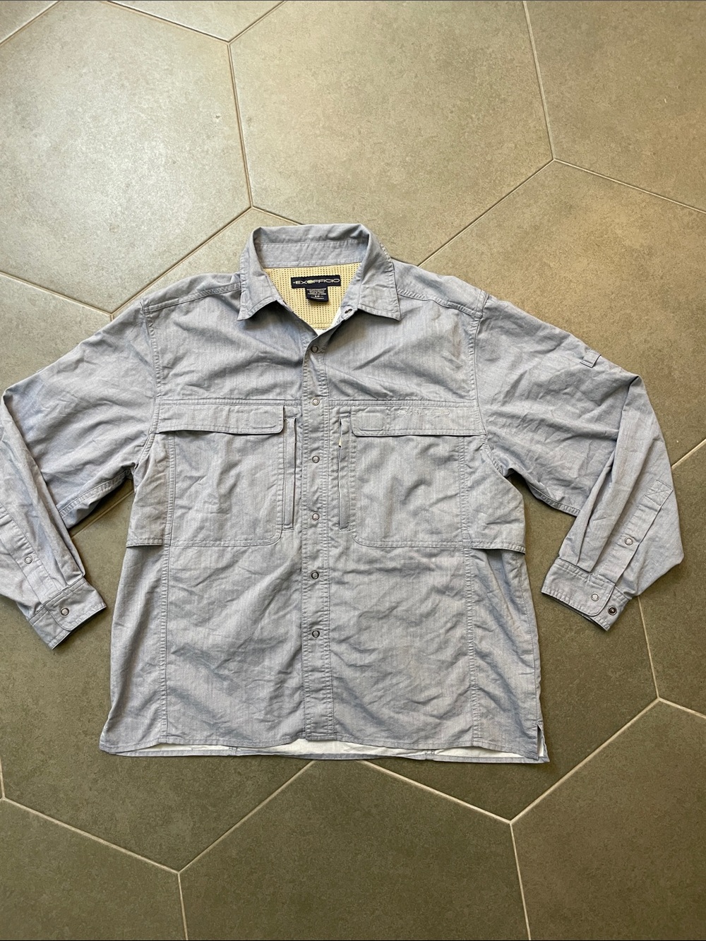 ExOfficio Men's Chambray Utility Shirt Jacket S
